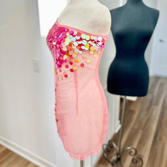 Custom Hand Beaded Mesh Shirt - Picture 7 of 9